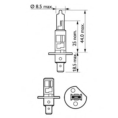 PHILIPS 12258VPS2 Bulb, headlight